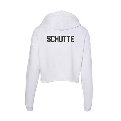 Arkansas - NCAA Women's Golf : Abbey Schutte - Women's Crop Fleece Hooded Sweatshirt-1