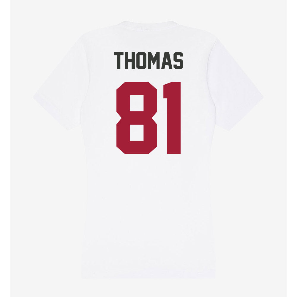 Arkansas - NCAA Football : Dai'Shaun Thomas - Women's V-Neck T-Shirt-1