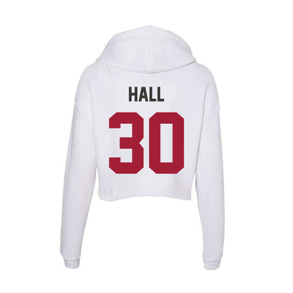 Arkansas - NCAA Softball : Khamari Hall - Women's Crop Fleece Hoodie-1