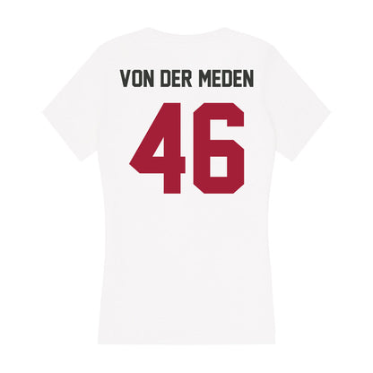 Arkansas - NCAA Football : Charlie von der Meden - Women's V-Neck T-Shirt-1