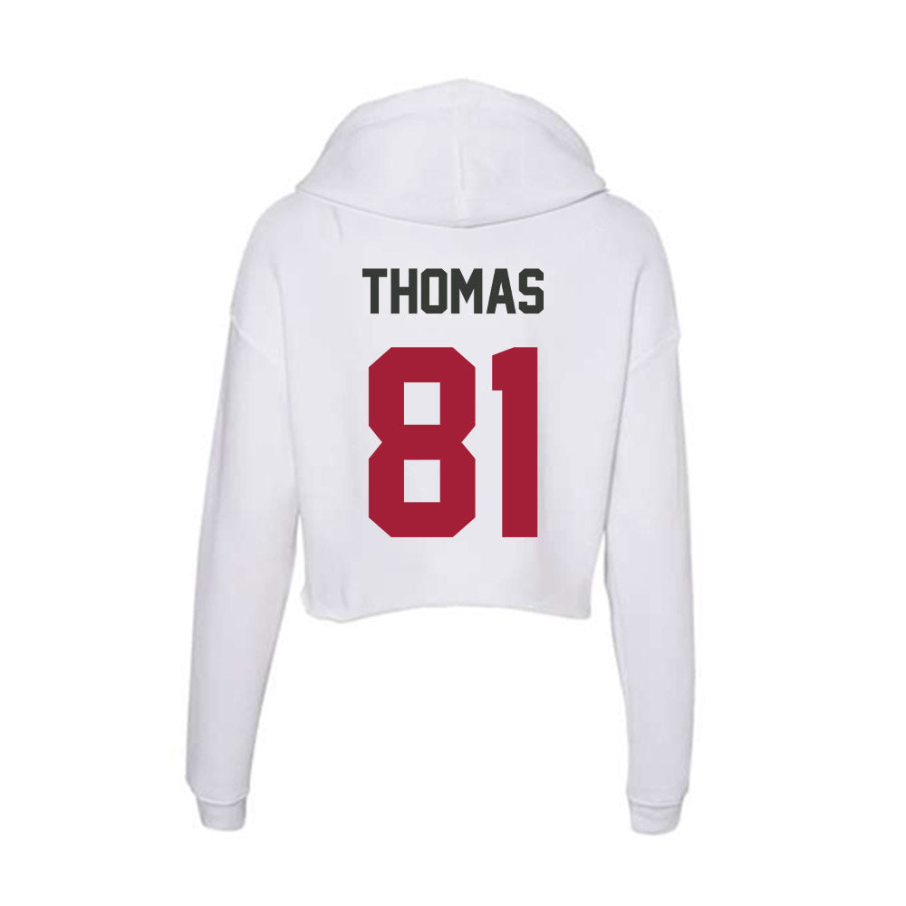 Arkansas - NCAA Football : Dai'Shaun Thomas - Women's Crop Fleece Hoodie-1