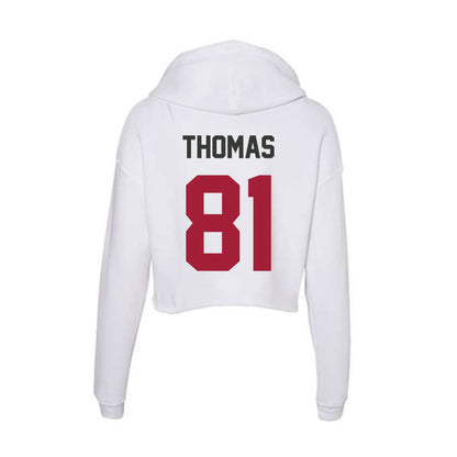 Arkansas - NCAA Football : Dai'Shaun Thomas - Women's Crop Fleece Hoodie-1