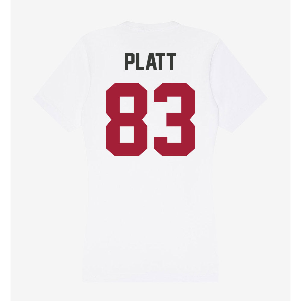 Arkansas - NCAA Football : Jaden Platt - Women's V-Neck T-Shirt-1