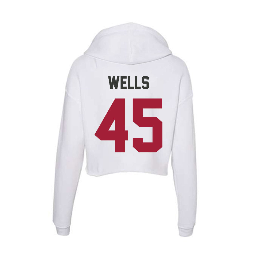 Arkansas - NCAA Softball : Jayden Wells - Women's Crop Fleece Hoodie-1
