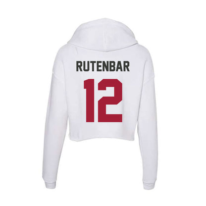 Arkansas - NCAA Baseball : Carter Rutenbar - Women's Crop Fleece Hoodie-1