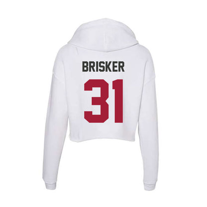 Arkansas - NCAA Football : Blake Brisker - Women's Crop Fleece Hoodie-1