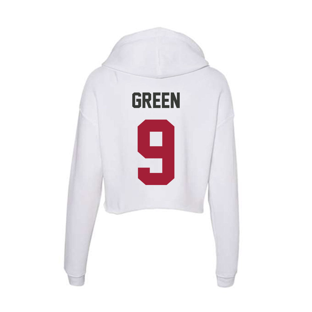 Arkansas - NCAA Women's Soccer : Londyn Green - Women's Crop Fleece Hooded Sweatshirt-1