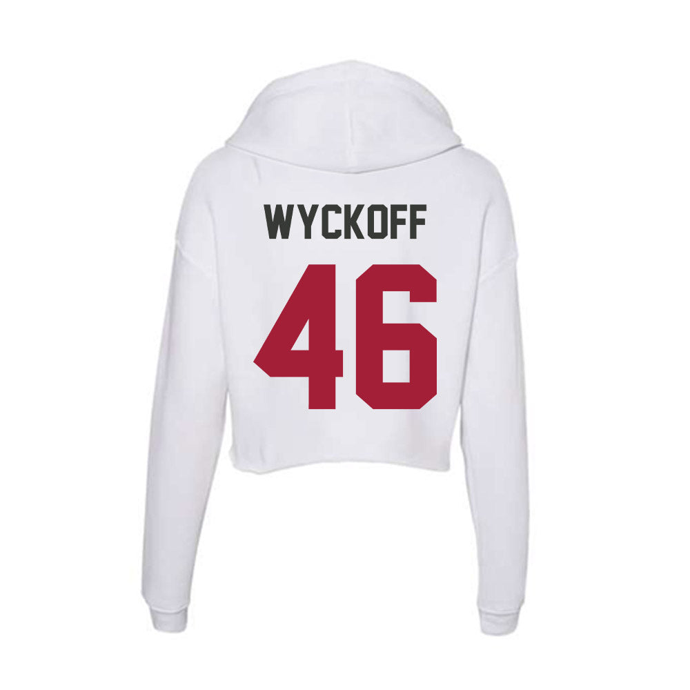 Arkansas - NCAA Softball : Kailey Wyckoff - Women's Crop Fleece Hoodie-1