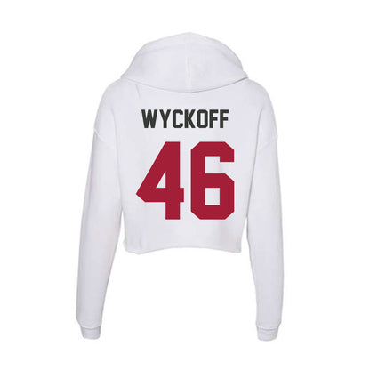 Arkansas - NCAA Softball : Kailey Wyckoff - Women's Crop Fleece Hoodie-1