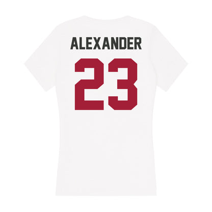 Arkansas - NCAA Women's Volleyball : Aleki Alexander - Women's V-Neck T-Shirt-1