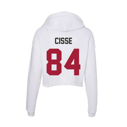Arkansas - NCAA Football : Ismael Cisse - Women's Crop Fleece Hoodie-1