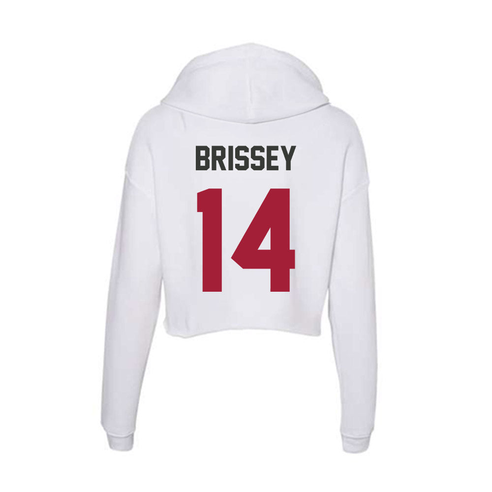 Arkansas - NCAA Baseball : Mark Brissey - Women's Crop Fleece Hoodie-1