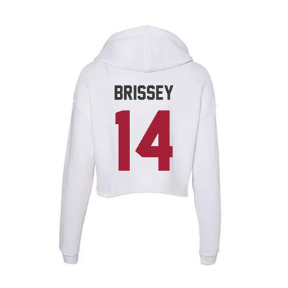 Arkansas - NCAA Baseball : Mark Brissey - Women's Crop Fleece Hoodie-1