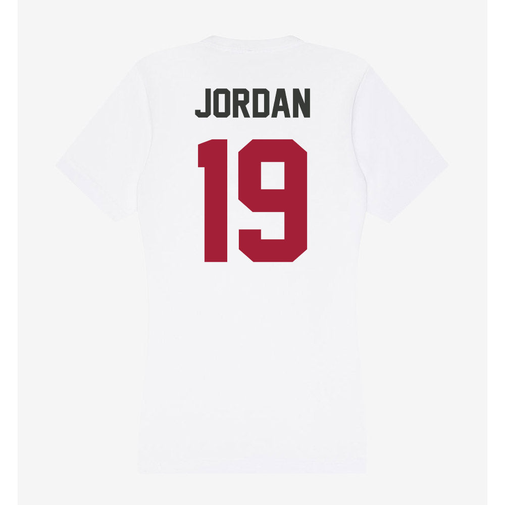 Arkansas - NCAA Football : Antonio Jordan - Women's V-Neck T-Shirt-1
