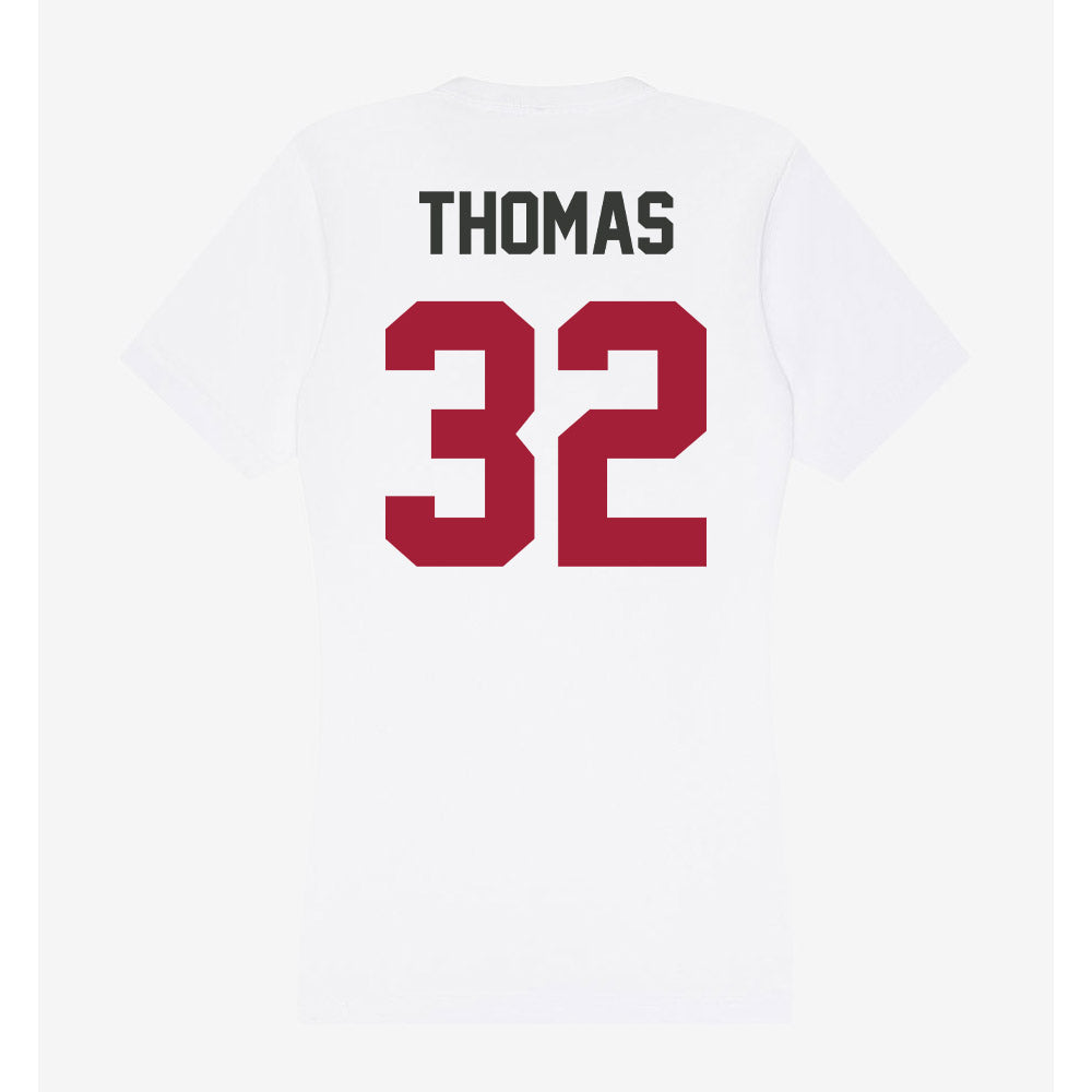 Arkansas - NCAA Women's Basketball : D'Asia Thomas - Women's V-Neck T-Shirt-1