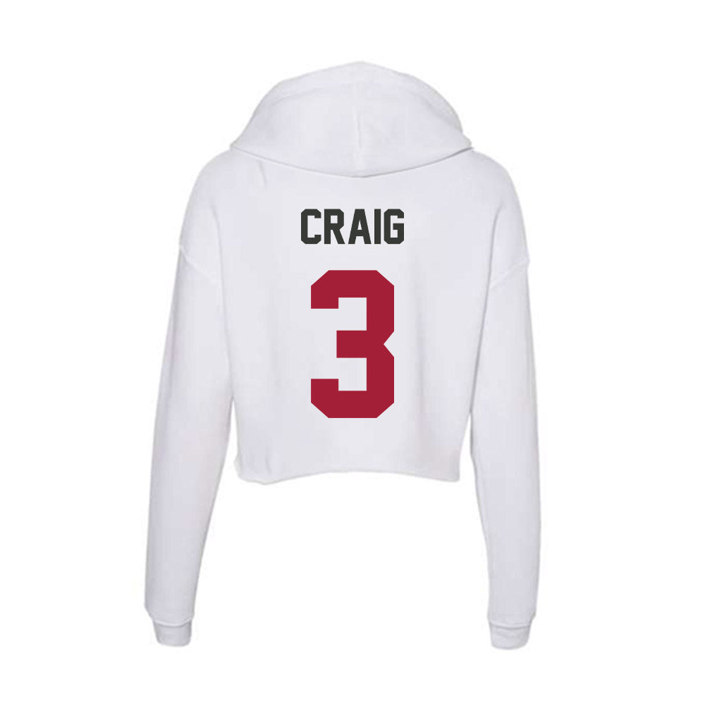 Arkansas - NCAA Women's Soccer : Nuria Craig - Women's Crop Fleece Hoodie-1