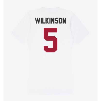 Arkansas - NCAA Men's Basketball : Jeremiah Wilkinson - Women's V-Neck T-Shirt-1