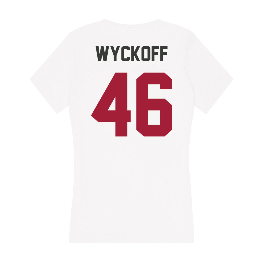 Arkansas - NCAA Softball : Kailey Wyckoff - Women's V-Neck T-Shirt-1