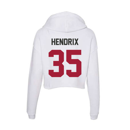 Arkansas - NCAA Football : Hutson Hendrix - Women's Crop Fleece Hoodie-1