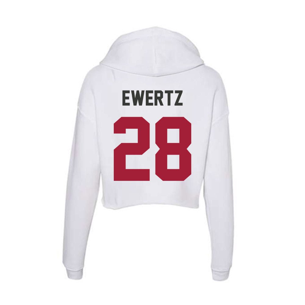 Arkansas - NCAA Women's Soccer : Kyndal Ewertz - Women's Crop Fleece Hoodie-1
