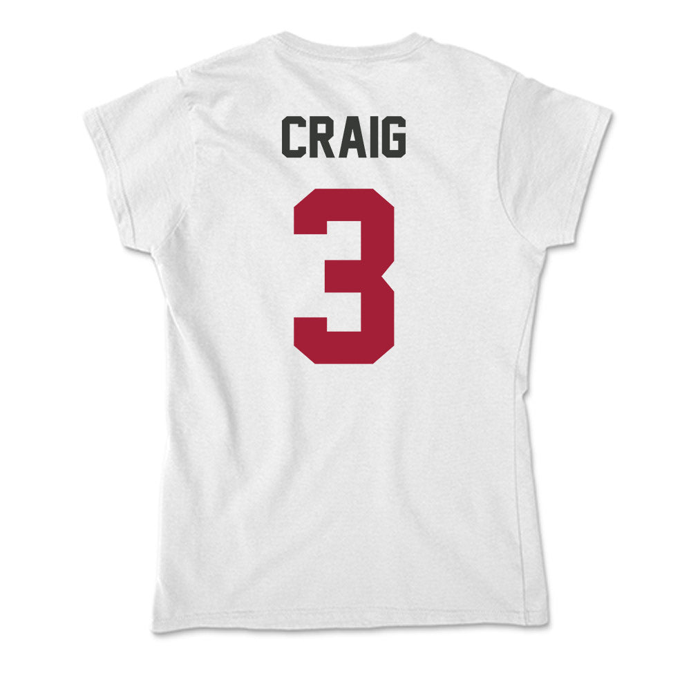 Arkansas - NCAA Women's Soccer : Nuria Craig - Soft Style Women’s T-Shirt-1