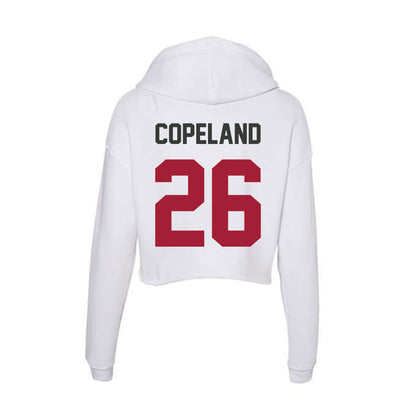 Arkansas - NCAA Football : Jalon Copeland - Women's Crop Fleece Hooded Sweatshirt-1
