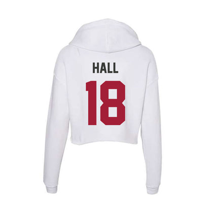 Arkansas - NCAA Football : Jude Hall - Women's Crop Fleece Hoodie-1
