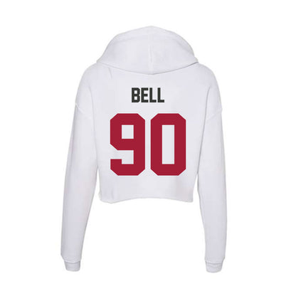 Arkansas - NCAA Football : Caleb Bell - Women's Crop Fleece Hoodie-1