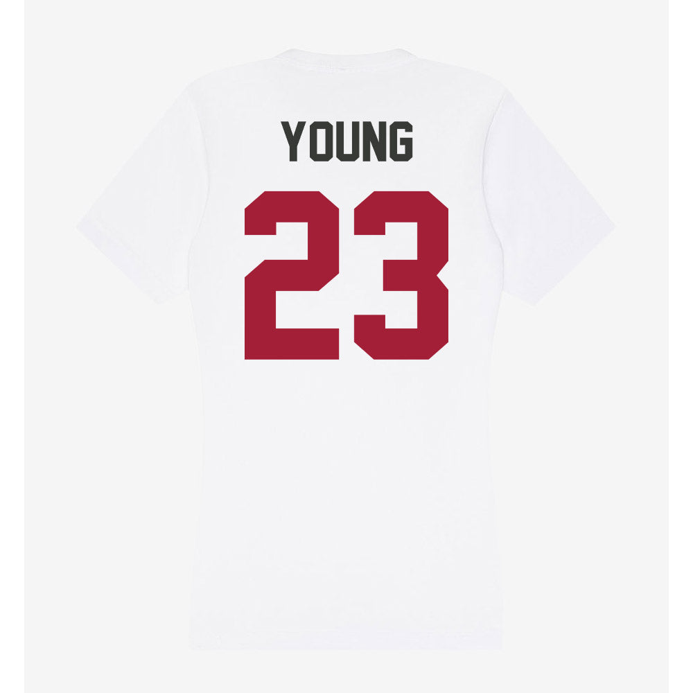Arkansas - NCAA Football : Kevin Young - Women's V-Neck T-Shirt-1