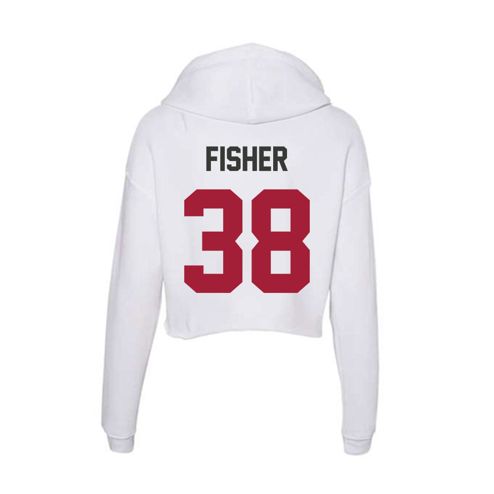 Arkansas - NCAA Baseball : Colin Fisher - Women's Crop Fleece Hoodie-1