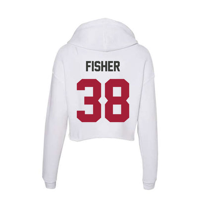 Arkansas - NCAA Baseball : Colin Fisher - Women's Crop Fleece Hoodie-1