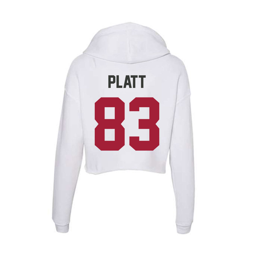 Arkansas - NCAA Football : Jaden Platt - Women's Crop Fleece Hoodie-1