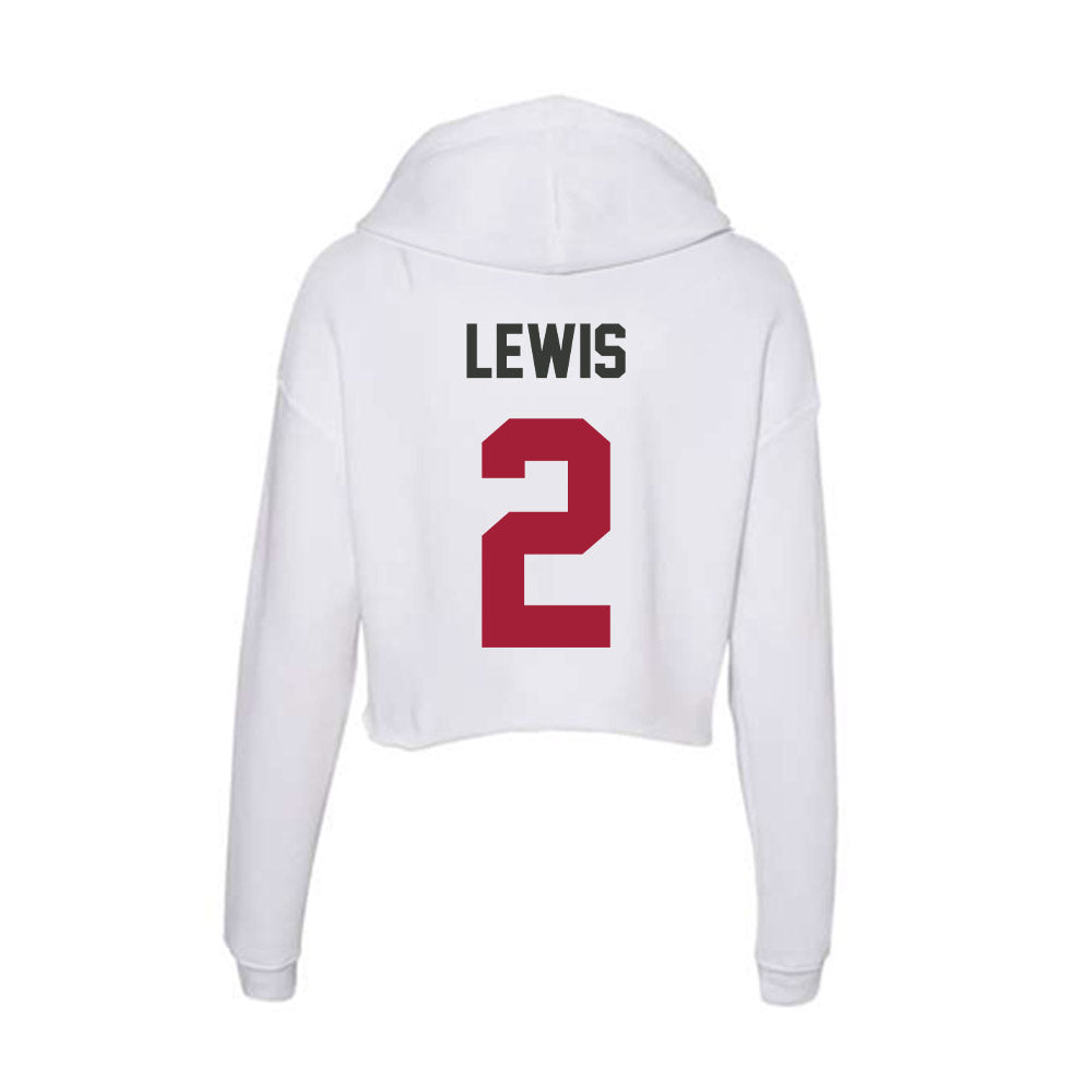 Arkansas - NCAA Football : Shelton Lewis - Women's Crop Fleece Hoodie-1