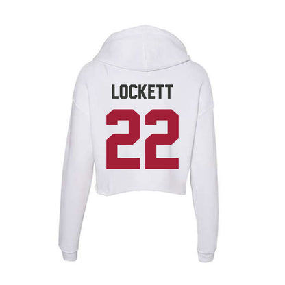 Arkansas - NCAA Football : Tay Lockett - Women's Crop Fleece Hoodie-1