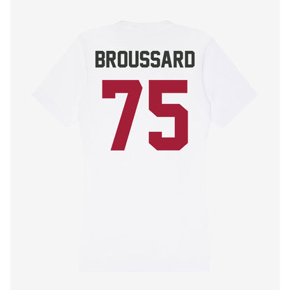 Arkansas - NCAA Football : Kavion Broussard - Women's V-Neck T-Shirt-1