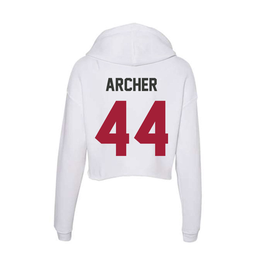 Arkansas - NCAA Women's Basketball : Maryn Archer - Women's Crop Fleece Hoodie-1