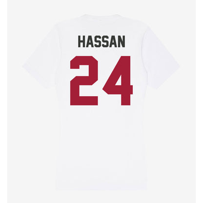 Arkansas - NCAA Women's Basketball : Aisha Hassan - Women's V-Neck T-Shirt-1