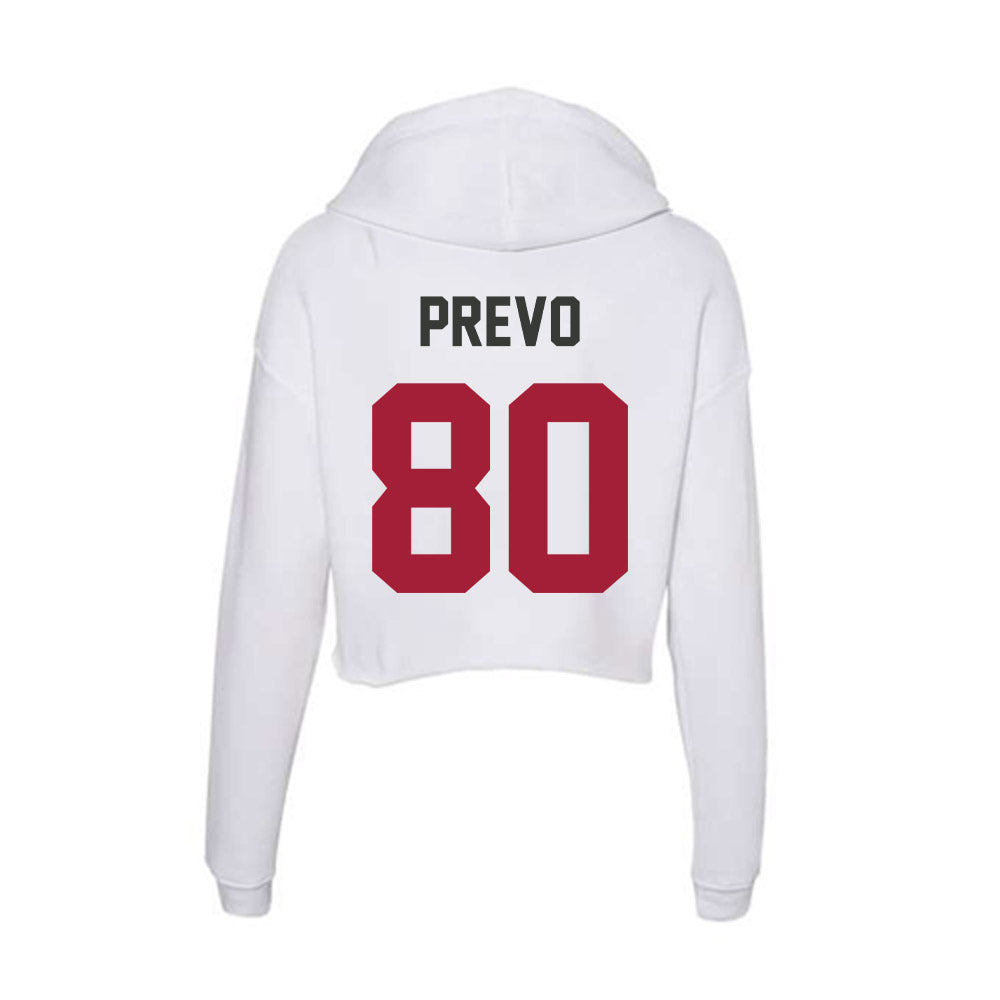 Arkansas - NCAA Football : Dequane Prevo - Women's Crop Fleece Hoodie-1