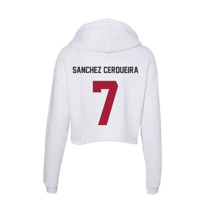 Arkansas - NCAA Women's Basketball : Cristina Sanchez Cerqueira - Women's Crop Fleece Hoodie-1