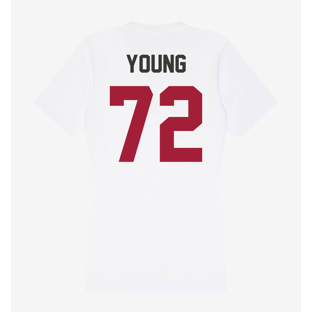 Arkansas - NCAA Football : Tucker Young - Women's V-Neck T-Shirt-1