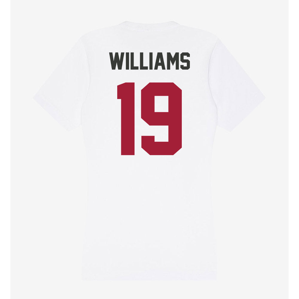 Arkansas - NCAA Football : Kyndrick Williams - Women's V-Neck T-Shirt-1