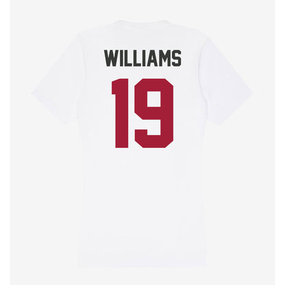 Arkansas - NCAA Football : Kyndrick Williams - Women's V-Neck T-Shirt-1