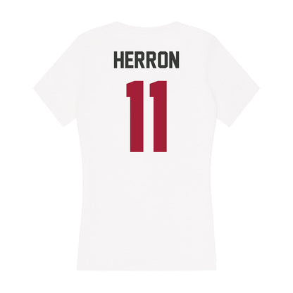 Arkansas - NCAA Softball : Robyn Herron - Women's V-Neck T-Shirt-1