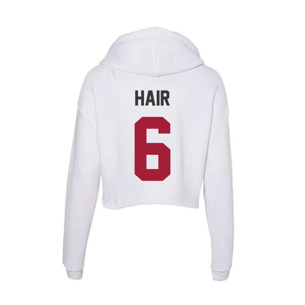 Arkansas - NCAA Women's Soccer : Cora Hair - Women's Crop Fleece Hoodie-1