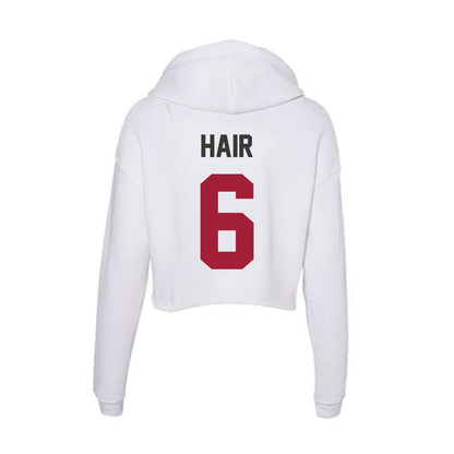 Arkansas - NCAA Women's Soccer : Cora Hair - Women's Crop Fleece Hoodie-1