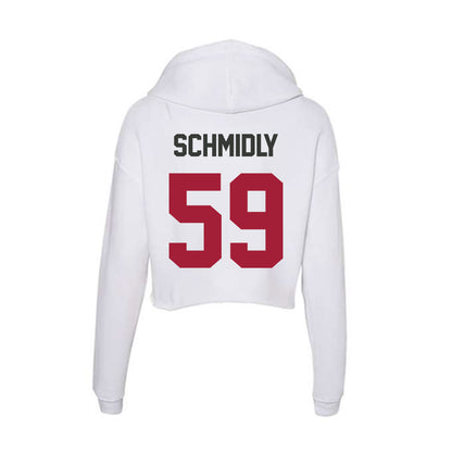 Arkansas - NCAA Football : Max Schmidly - Women's Crop Fleece Hooded Sweatshirt-1