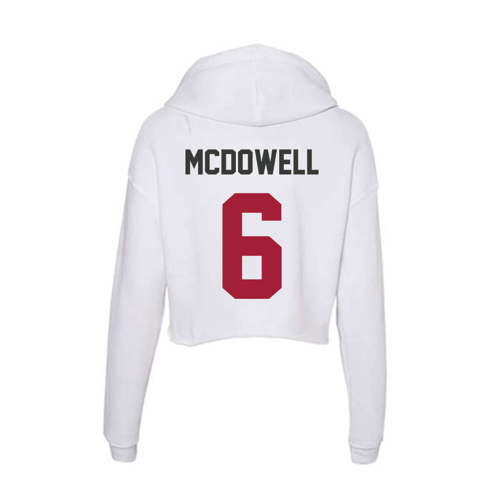 Arkansas - NCAA Softball : Ella McDowell - Women's Crop Fleece Hoodie-1