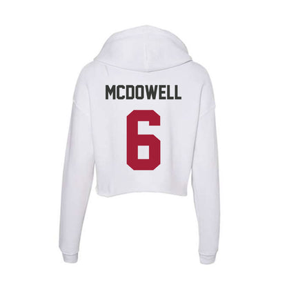 Arkansas - NCAA Softball : Ella McDowell - Women's Crop Fleece Hoodie-1