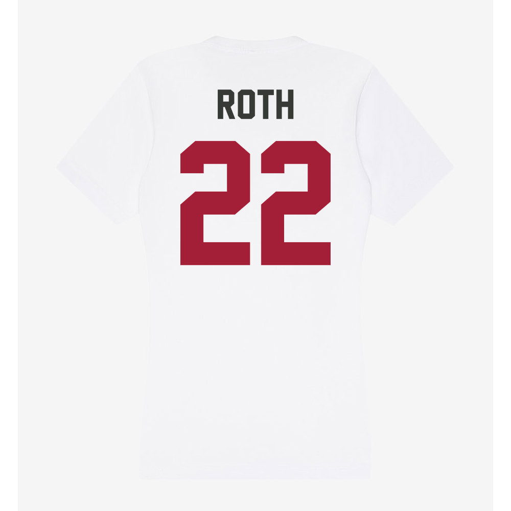 Arkansas - NCAA Women's Volleyball : Ava Roth - Women's V-Neck T-Shirt-1