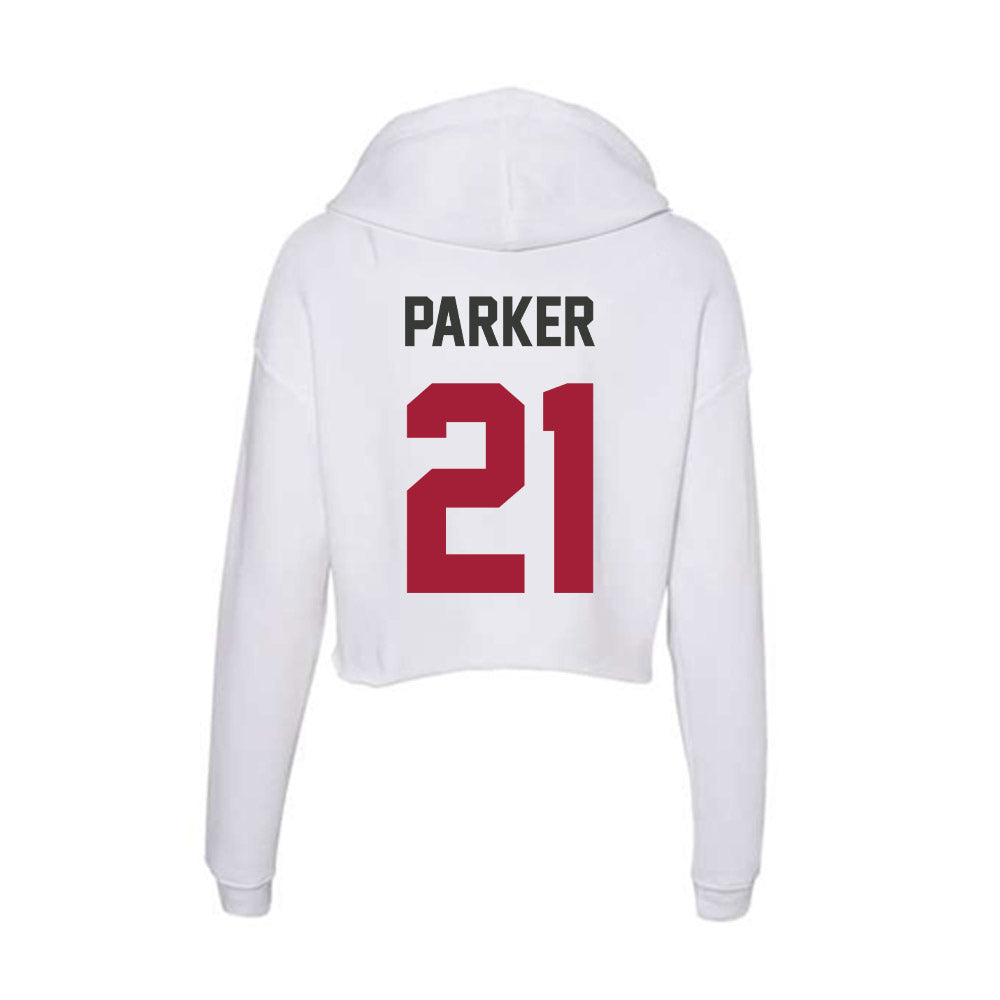 Arkansas - NCAA Football : Jasper Parker - Women's Crop Fleece Hoodie-1